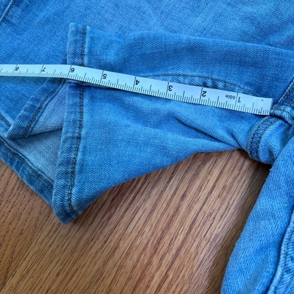 LEE Vintage 90s Y2K denim shortalls short overalls jean M - Picture 5 of 12